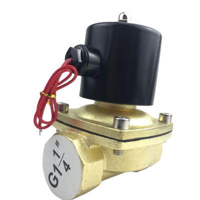 2W350-35 1 1/4 ίντσες καθαρή μπρούντζι Σολενοειδής βαλβίδα Αεροβαλβίδα νερού κανονικά κλειστό NC