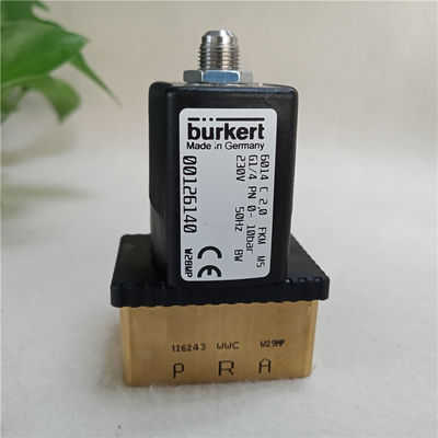 Επικεφαλίδα ηλεκτροσόκ Burkert 6014C 2.0 FKM G1/4 PN 0-10bar 230V 00126140