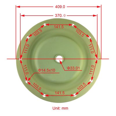 96475-Α 96476-Τ Διάφραγμα βαλβίδας παλμού Ingersoll Rand Santoprene PTFE