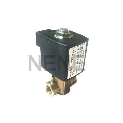 Σωληνωτική βαλβίδα Burkert 00134241 6013 Τύπος άμεσης δράσης G1/8-Inch 2.5 Τρύπα ροής FKM Σφραγισμένο σώμα βαλβίδας χαλκού 24VAC 8W 0~16bar
