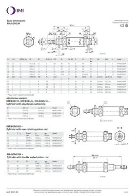 RM/8012/M/150 ISO Σειρά στρογγυλής γραμμής Πυστών Πνευματικός κύλινδρος NORGREN Συμπυκνωμένος αέρας Ανθεκτικός σχεδιασμός