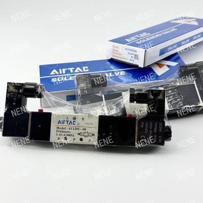 5 Δρόμος 3 Θέση 4V130E-06 Αερορευστότητα AIRTAC Σολενοειδής βαλβίδα με σώμα από κράμα αλουμινίου