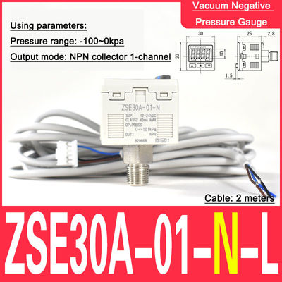 Μανόμετρο κενού ZSE30A-01-N τύπου SMC 01 όργανο μέτρησης πίεσης ακριβείας