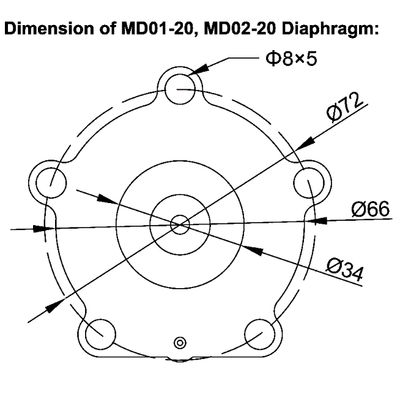 TH-5820-B MD01-20 MD02-20 Διαφράγμα για 3/4' Taeha Βαλβίδα παλμού TH-4820-B TH-5825-B TH-5820-C TH-4820-C