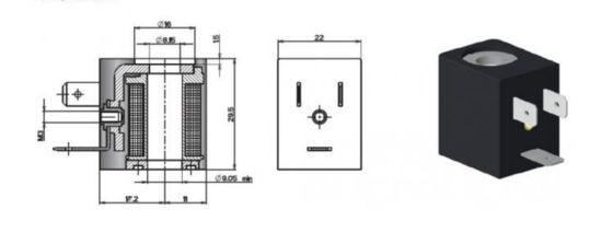 Πηνίο AMISCO EVI 7-9 DC24V 3W