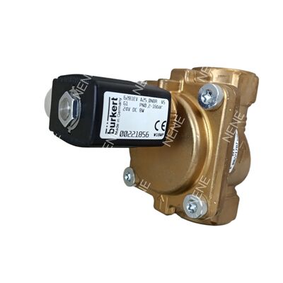 Brass Body Burkert Solenoid Valve 6281 BURKERT 00322507 6281 G1/4 2/2 Normally Closed With Manual Control 10.0 Flow Hole NBR Seal AC220V 8W