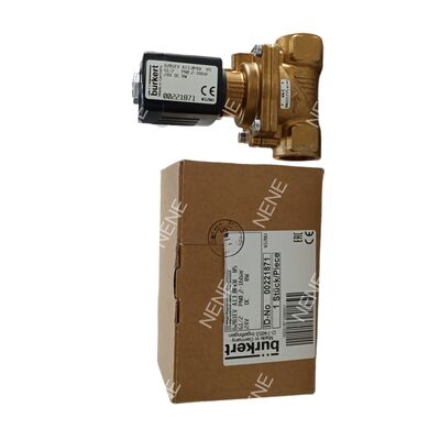 40.0 Orifice Solenoid Valve BURKERT Type 6281 00270142 G1 1/4 2/2 Normally Closed Brass Body Manual Override NBR Seal DC24V 8W 0.2-16bar -10~+80°C