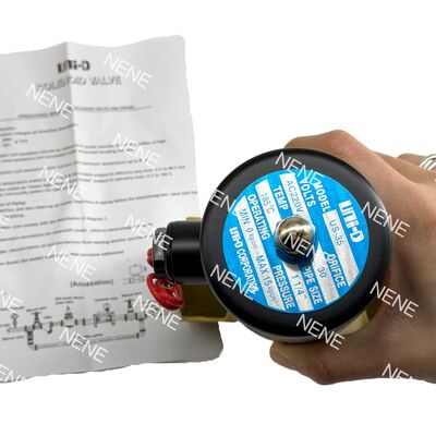 Ηλεκτροβαλβίδα ορείχαλκου US-40, κανονικά κλειστή, UNID, ΔΙΑΜΕΤΡΟΣ 1 1/2" 30 mm, -5°C ~ 185°C