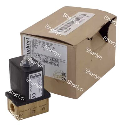 Burkert 00134240 Σολενοειδής βαλβίδα 6013 άμεση δράση G1/8 2/2 NC 2.5mm Ορίζοντας FKM Σφραγίδα Κώλος από χαλκό 24VDC 8W 0-10bar