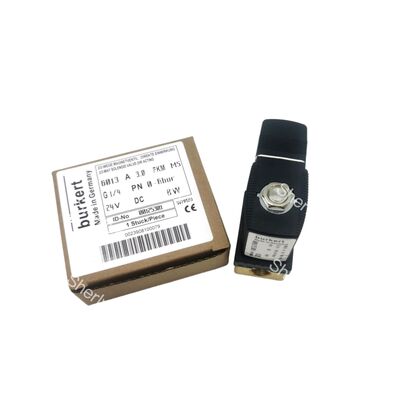 Burkert 00125301 Βιομηχανική βαλβίδα ηλεκτροσόκ, G1/4 Inch Port, 3.0 Flow Oriffice, FKM Sealed Brass Housing, 24V DC Power 8W, 0~6bar Εφαρμογή χαμηλής πίεσης