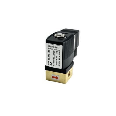 220VAC 8W 0-16bar Σολενοειδής βαλβίδα Burkert 00134248, 6013 άμεση δράση 2/2 κανονικά κλειστό, G1/8 νήμα, 2.5mm οπτικό άνοιγμα, χάλκινο σώμα FKM σφραγίδα