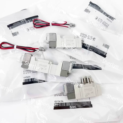 Συμπίεση M5 Port DC12V Pilot Solenoid Valve SMC SY3120-6LZD-M5 Χαμηλή ισχύς για διανομή SMT