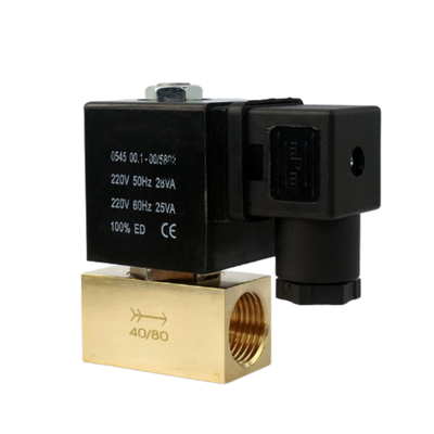 Δίπλωμα ηλεκτροσόκ με άμεση δράση AC220V DC12V Βιομηχανική βαλβίδα ελέγχου για συστήματα αυτοματισμού υγρών JT22-02