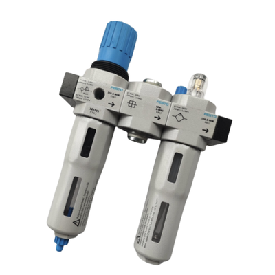 FESTO LF-1/2-D-MAXI 186463 Φίλτρο πεπιεσμένου αέρα από κράμα ψευδαργύρου 40μm Διήθηση, Χειροκίνητη αποστράγγιση, Πίεση εργασίας 0,5-12 bar