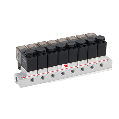 1-Inlet-8-Outlet 2V025-06-8F Πολλαπλή βαλβίδα ηλεκτρομαγνητικής βαλβίδας και 2V025-06-10F 1-Inlet-10-Outlet FKM Δακτύλιος στεγανοποίησης πολλαπλών θέσεων Βαλβίδα εισαγωγής αέρα
