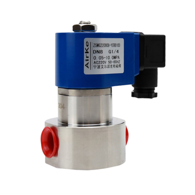 H4S005B02-AC-24 PEEK Σφραγίδα Υλικό 1/4' 24VAC Στρώμα οπτικού ορόφου 0,5 mm 2 Way NC Υψηλής Πίεσης Σολενοειδής Βαλβίδα Ατσάλι 316