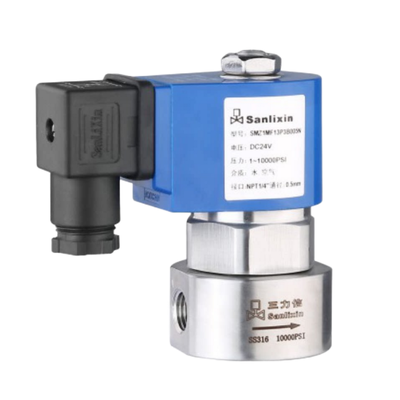 H4S005B02-AC-24 PEEK Σφραγίδα Υλικό 1/4' 24VAC Στρώμα οπτικού ορόφου 0,5 mm 2 Way NC Υψηλής Πίεσης Σολενοειδής Βαλβίδα Ατσάλι 316