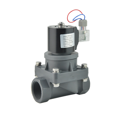 1-1/4' Port Μέγεθος FF1C32B32 32mm Μέγεθος ορίζοντα CPVC Σώμα Πνευματική Σολενοειδής Βαλβίδα 2 Way NC Αλκαλική συμβατή βαλβίδα