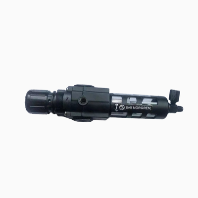 Γενικό φίλτρο πεπιεσμένου αέρα NORGREN F17‑A00‑M3HG Μέγιστη πίεση λειτουργίας 17Bar Αφαιρεί υγρασία και σωματίδια χωρίς αποσύνδεση του αγωγού αέρα για βιομηχανικό εργαστήριο