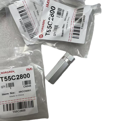 Συμπίεση Πνευματική βαλβίδα ελέγχου T55C2800 IMI Norgren G1/4 BSPP Thread Lightweight Non Return Valve Για Πνευματικό κύκλωμα ρομπότ