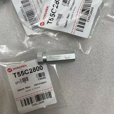 Συμπίεση Πνευματική βαλβίδα ελέγχου T55C2800 IMI Norgren G1/4 BSPP Thread Lightweight Non Return Valve Για Πνευματικό κύκλωμα ρομπότ