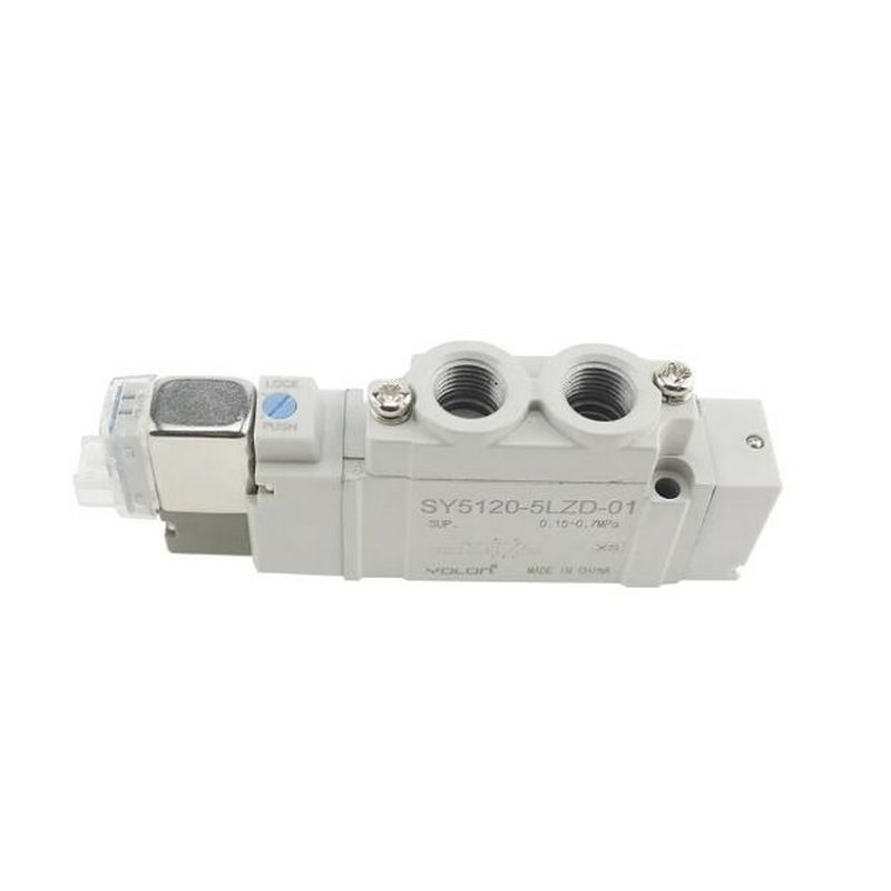 SMC Σολενοειδής βαλβίδα SY5320-5LZD-C6 DC12V Μία επαφή με το μέγεθος θύρας ø6 3 θέση Κλειστό κέντρο