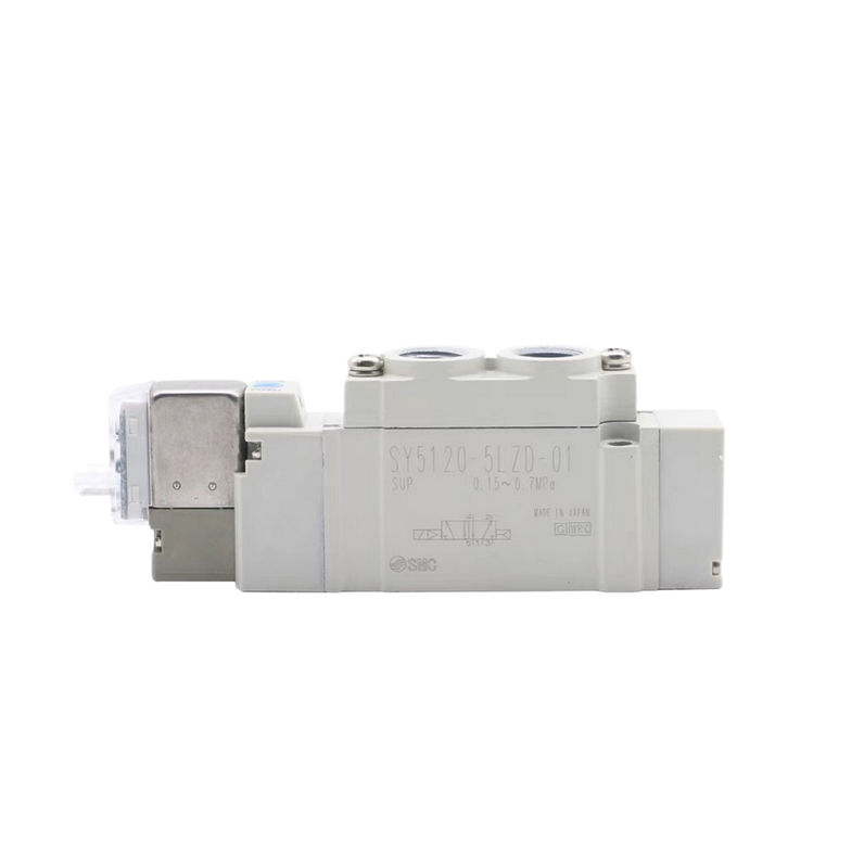 Μέγεθος θύρα Ø6 SY3420-6LZD-C6 SMC Πνευματική βαλβίδα ηλεκτροσυσσωρευτικού 3 θέση Κέντρο εξάτμισης DC12V