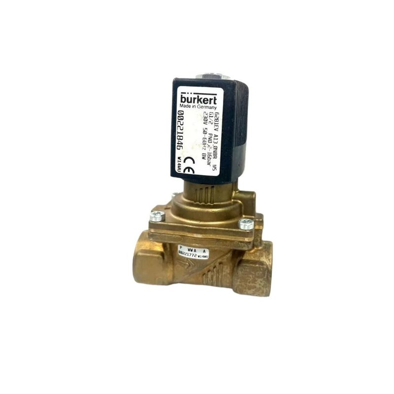 Ηλεκτρονική μαγνητική βαλβίδα BURKERT 00309022 FKM Σφραγίδα G1/2 2/2 Κανονικά ανοικτή 12 τρύπα ροής DC24V 8W 1-32bar