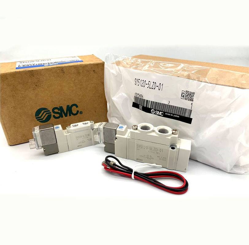 Πέντε θύρες SMC Σολενοειδείς βαλβίδες Soft Seal SY5220-6LZD-01 SY5220-5LZD-C6 SY5220-5LZD