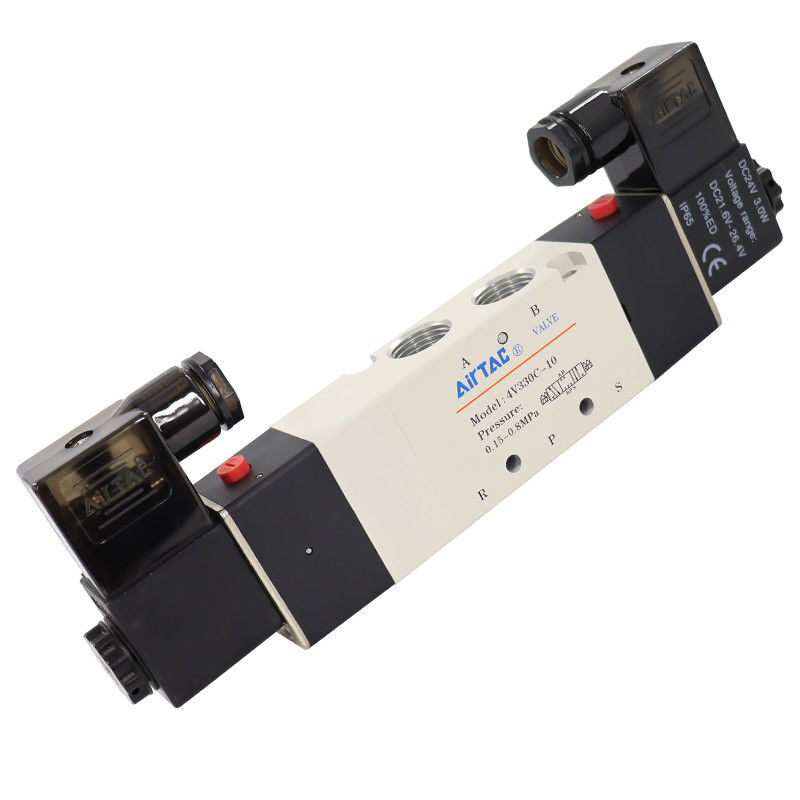 Airtac 4V330C-08 DC24V 4V330C-10 AC220V Σολενοειδής αεραγωγός ((5/2,5/3 τρόπο) - 4V330C08B