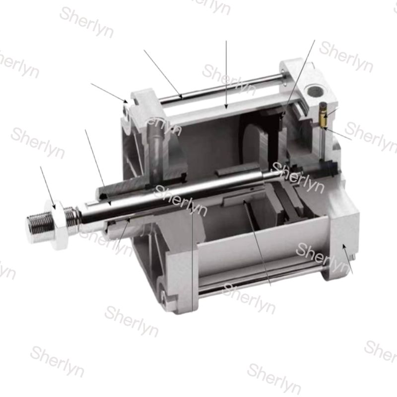 Σειρά P1F PARKER ISO15552 P1F-S032MC-0075-0000 Κύλινδρος Αέρα Διπλής Ενέργειας Εξαρτήματα Αυτοματισμού