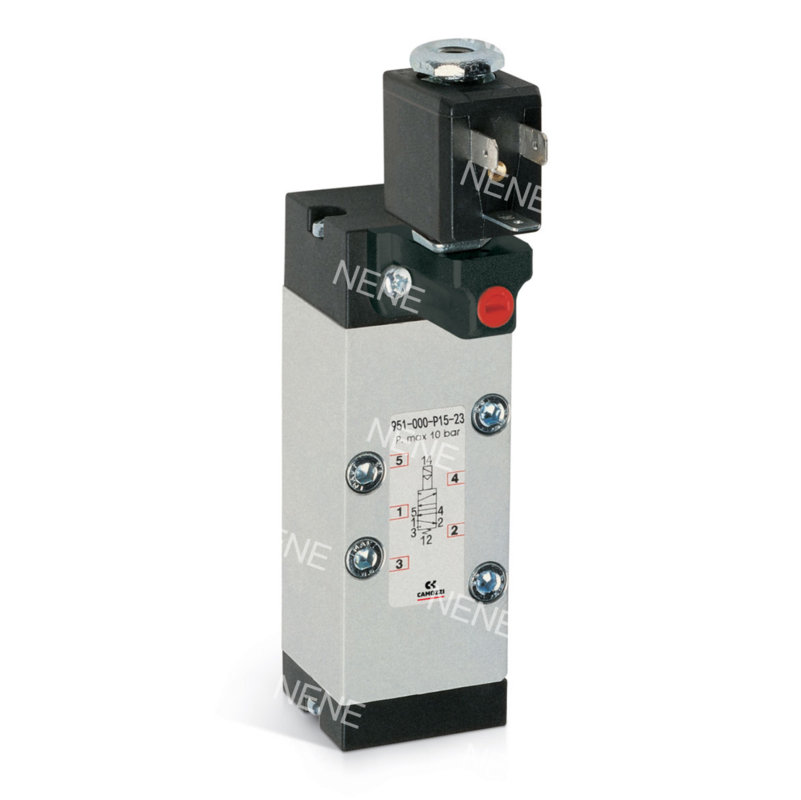 CAMOZZI 951-000-P11-23-G7J Σολενοειδής βαλβίδα ISO5599-1 Μέγεθος 1 5/2 οδός, Διπλός σολενοειδής 230V AC 3.5VA