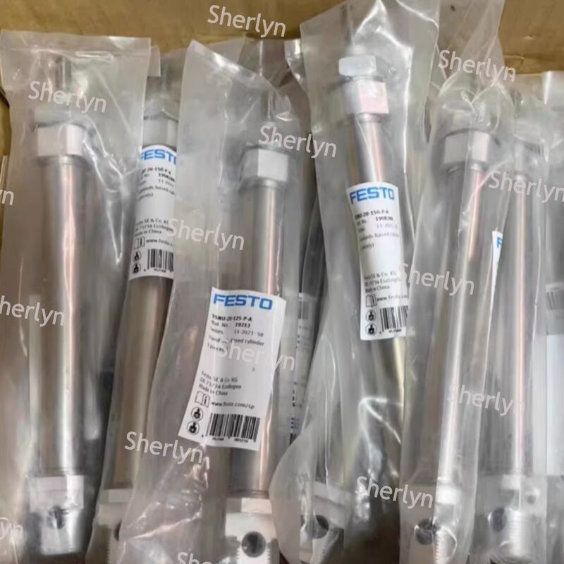 Διαδρομή 15 χιλ. Πνευματικός κύλινδρος εμβόλου DSNU-8-15-P-A FESTO Κύλινδρος διπλής δράσης 1908247