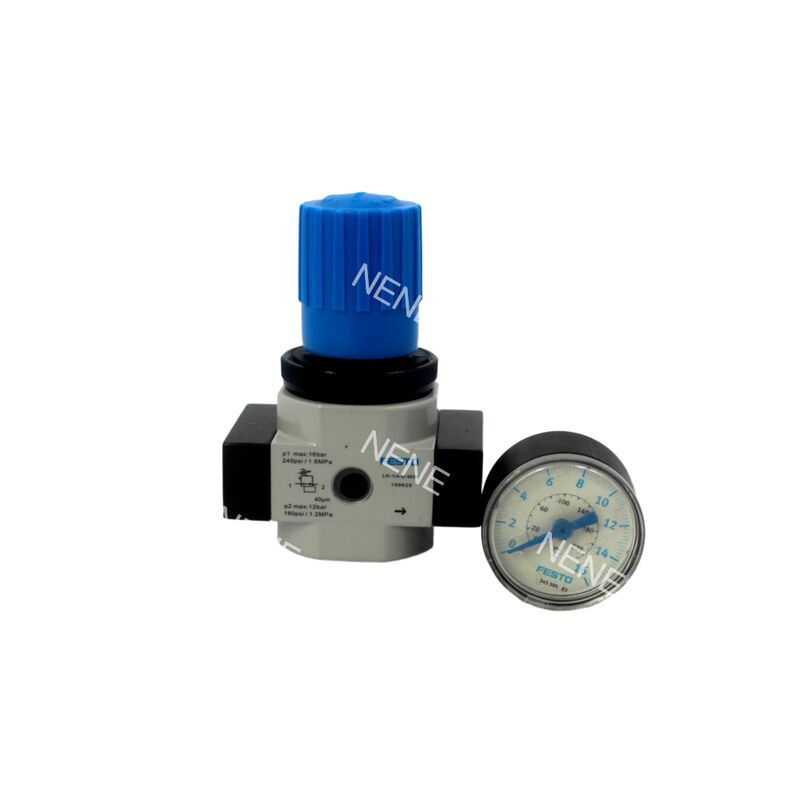 Festo LR-1/8-D-MINI-MPA 8002274 Ρυθμιστής πίεσης από κράμα ψευδαργύρου με μετρητή MPA 0,5-12 bar G1/8 800L/min Μίνι ρυθμιστής πίεσης με διάφραγμα με άμεση ενεργοποίηση