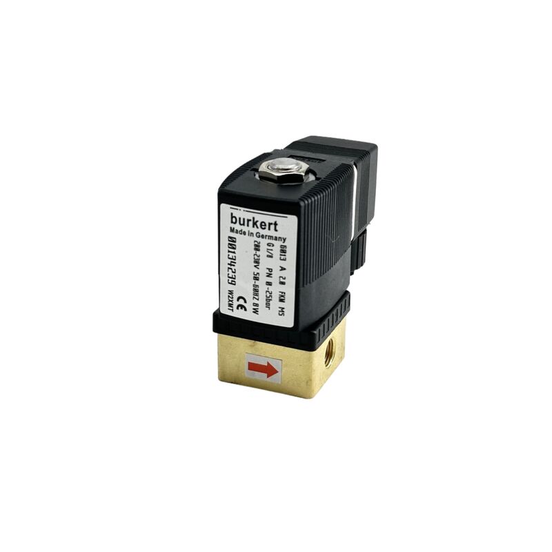 220VAC 8W 0-16bar Σολενοειδής βαλβίδα Burkert 00134248, 6013 άμεση δράση 2/2 κανονικά κλειστό, G1/8 νήμα, 2.5mm οπτικό άνοιγμα, χάλκινο σώμα FKM σφραγίδα
