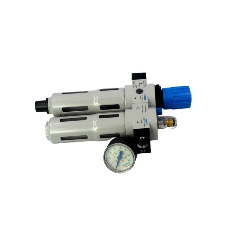 Φίλτρο ακριβείας 40μm Festo FRC-1/8-D-7-MINI-A-MPA 8002344 Μονάδα Εξυπηρέτησης Πλήρως Αυτόματη Αποστράγγιση G1/8 0.5-7bar Με Δείκτη MPA Κράμα Ψευδαργύρου