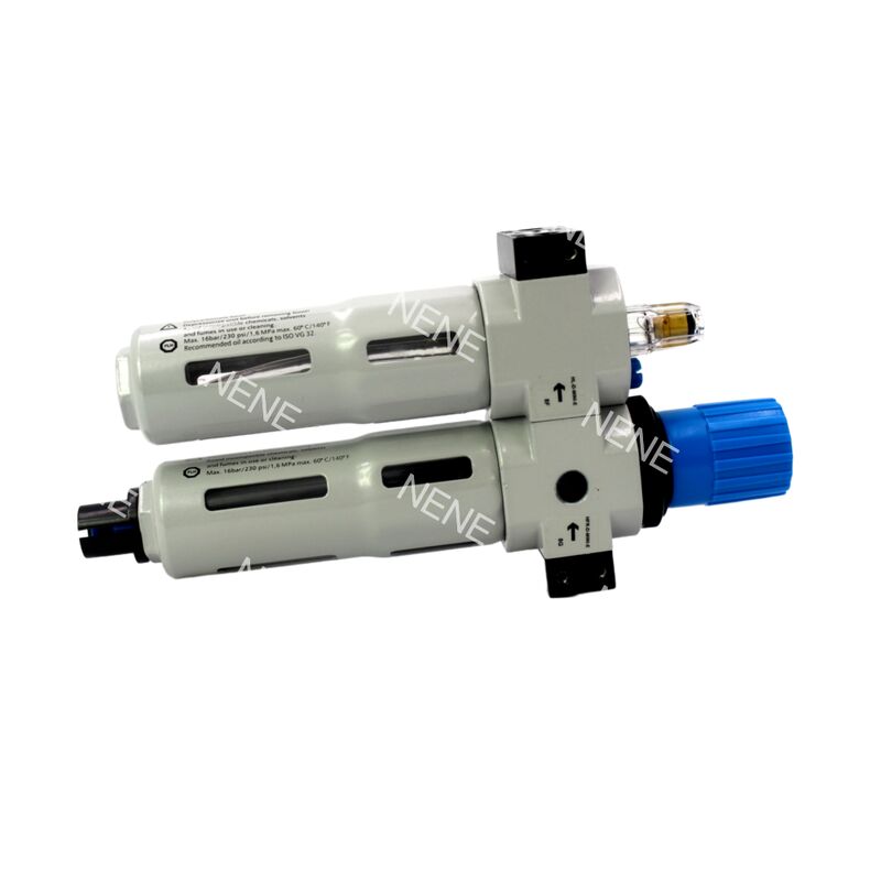 Μονάδα προετοιμασίας αέρα Festo FRC-3/8-D-7-MINI-A 162764 Πνευματική Μονάδα FRL G3/8 40μm Πλήρως αυτόματη αποστράγγιση 0,5-7bar 1500L/min Ζήχαρο πεταμένο με μέτρο πίεσης