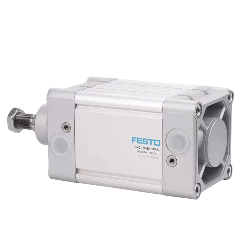 FESTO DNC32-25-PPV-A 163305 Διπλή δράση Αεροκύλινδρο 32mm Bored 25mm εγκεφαλικό με PPV ρυθμιζόμενο μαξιλάρι