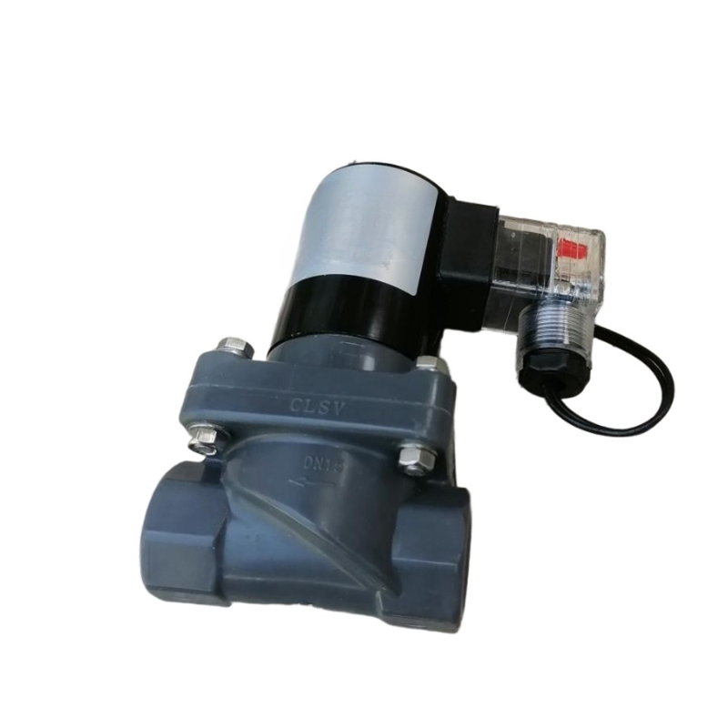 1-1/4' Port Μέγεθος FF1C32B32 32mm Μέγεθος ορίζοντα CPVC Σώμα Πνευματική Σολενοειδής Βαλβίδα 2 Way NC Αλκαλική συμβατή βαλβίδα