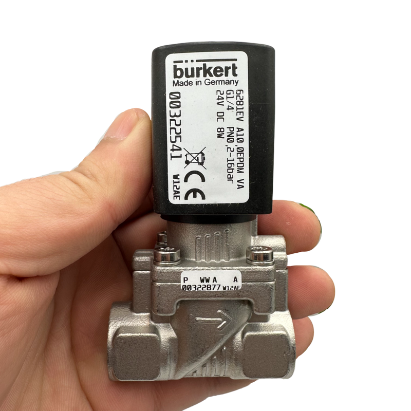 Burkert τύπου 6281 EPDM EPDM ελαστική σφραγισμένη κυψέλη G1/4 10mm οπτική πύλη