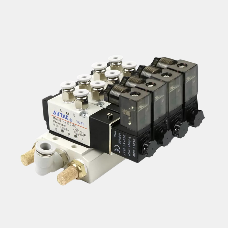 Airtac 4V310-08 Πολυσταθμός Σολενοειδής Βαλβίδα Μανιφόλντ Κιτ 2 / 3 / 4 / 5 / 6 Θέση Ενσωματωμένη ομάδα βαλβίδας εσωτερική για πολλαπλό κανάλι πνευματικό κύκλωμα